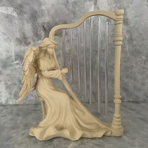 Angel Harp Chime Tabletop Resin Sculpture Ivory Color New In Box Free Shipping